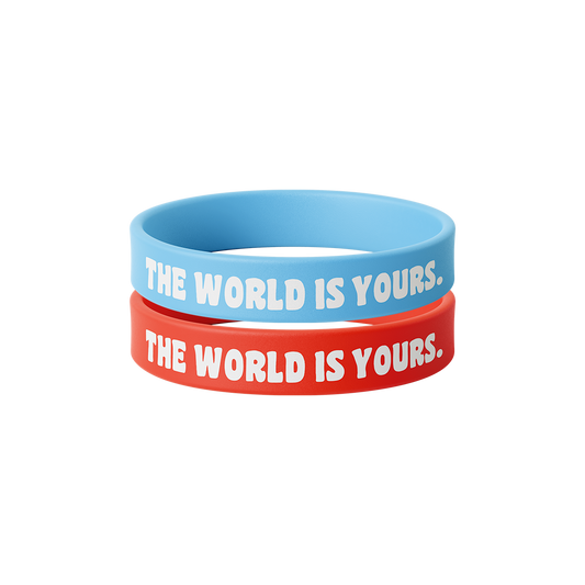 THE WORLD IS YOURS WRISTBANDS