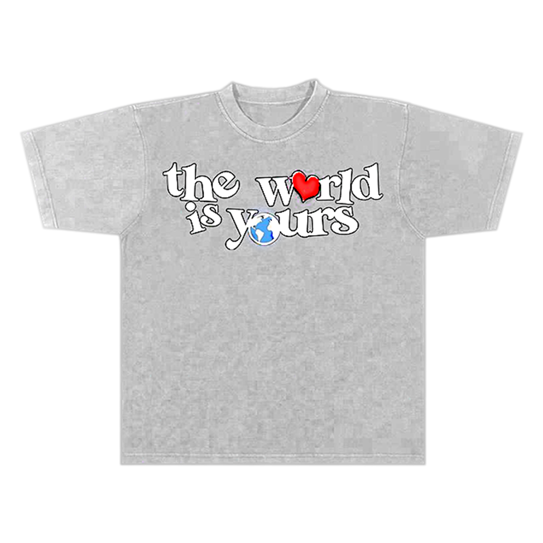 WORLD IS YOURS GRAY TEE