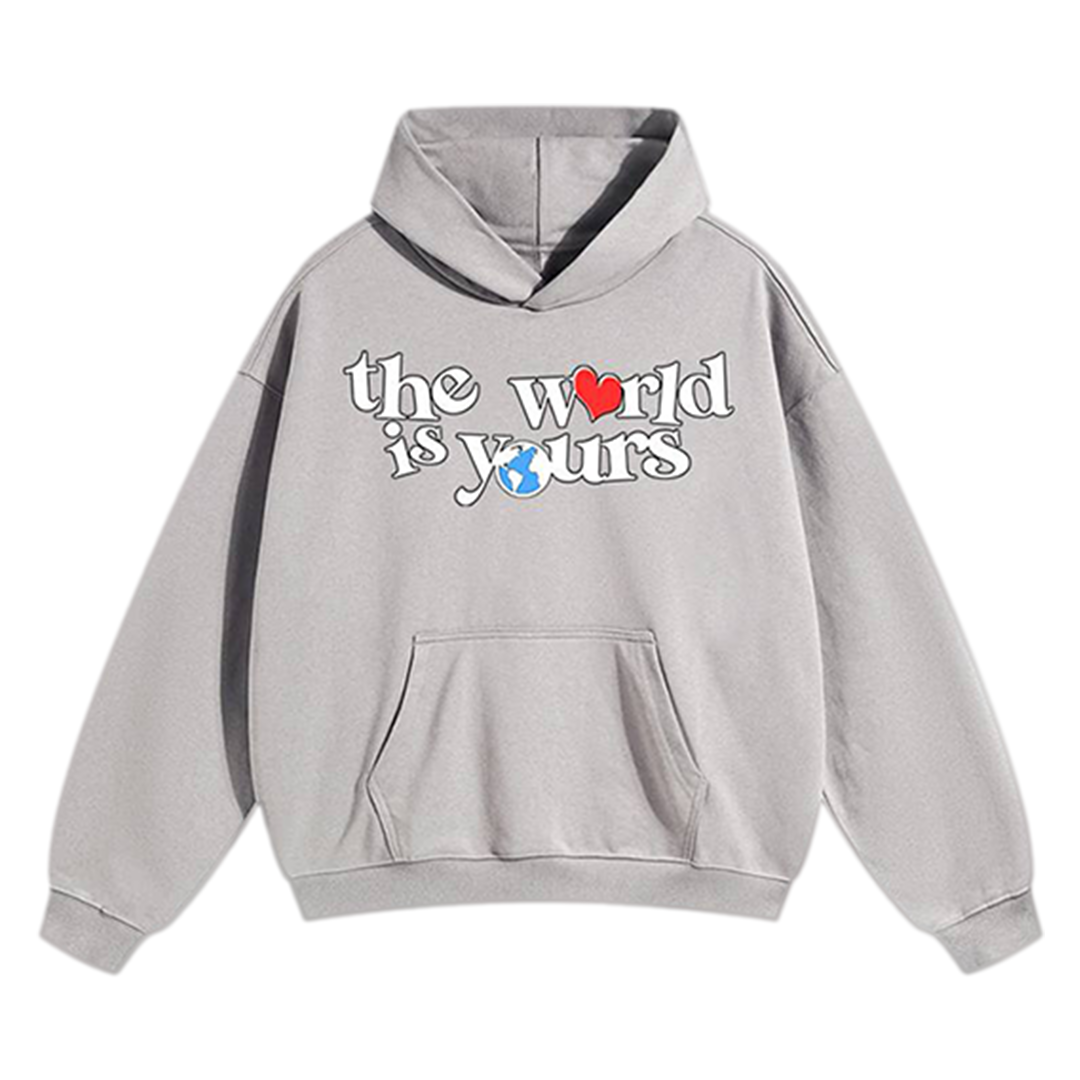 WORLD IS YOURS GRAY HOODIE