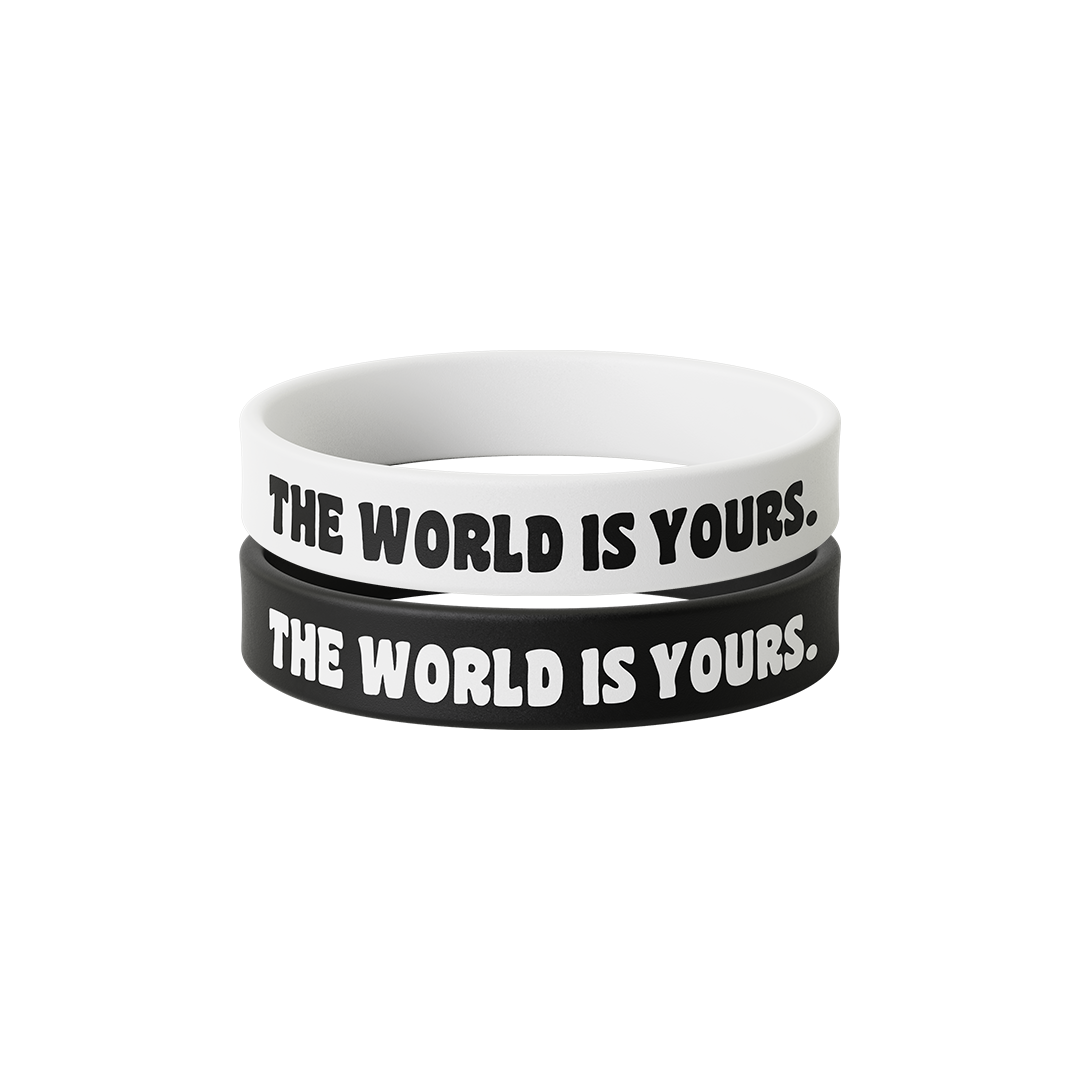 THE WORLD IS YOURS WRISTBANDS