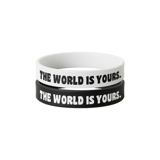 THE WORLD IS YOURS WRISTBANDS