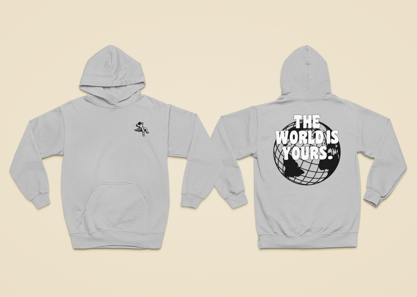 The World Is Yours Grey Hoodie